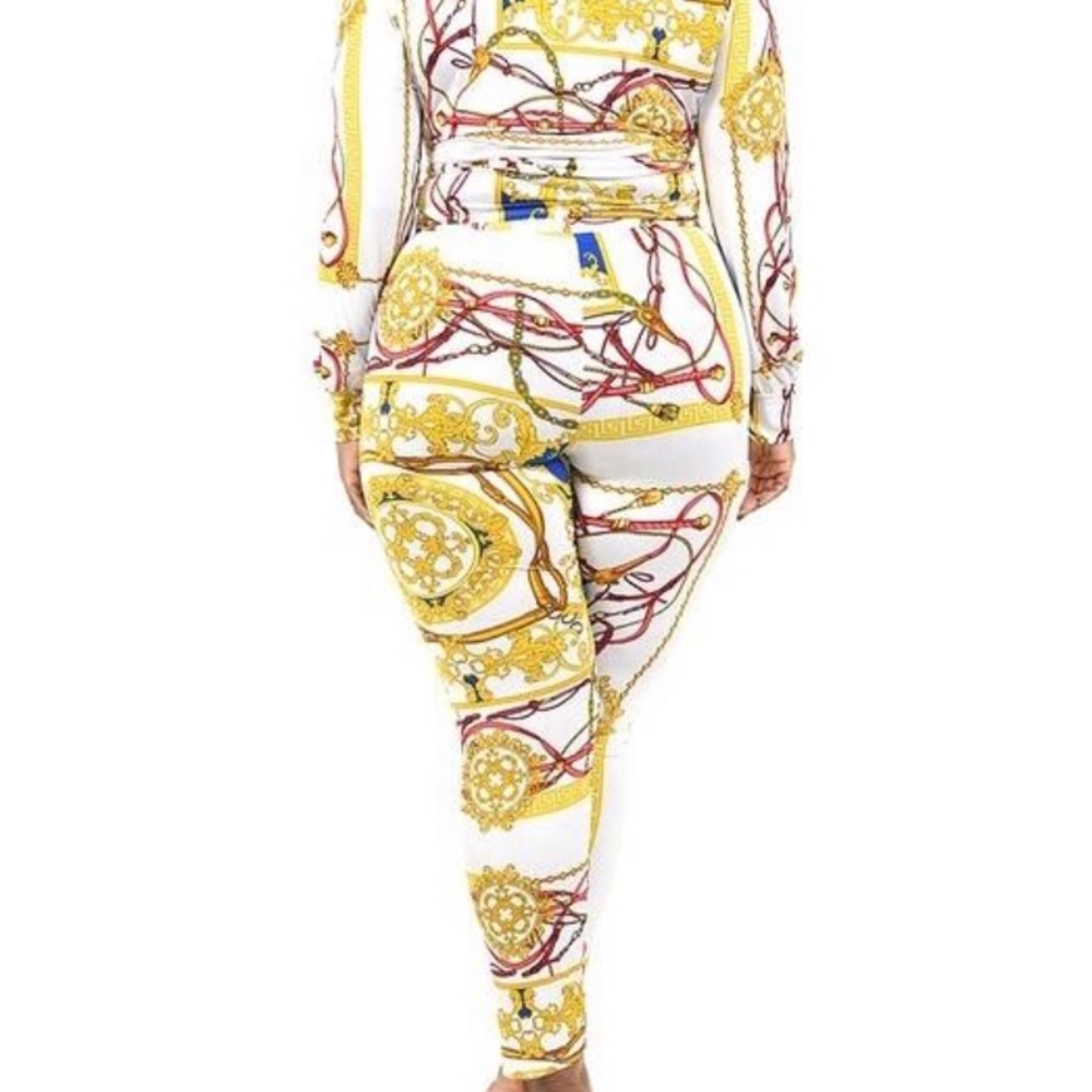 Pattern Printed 2 Piece Legging Set (Plus Size) - image 2